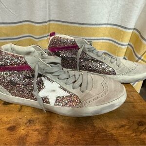 Golden Goose Glitter High-Top Sneakers